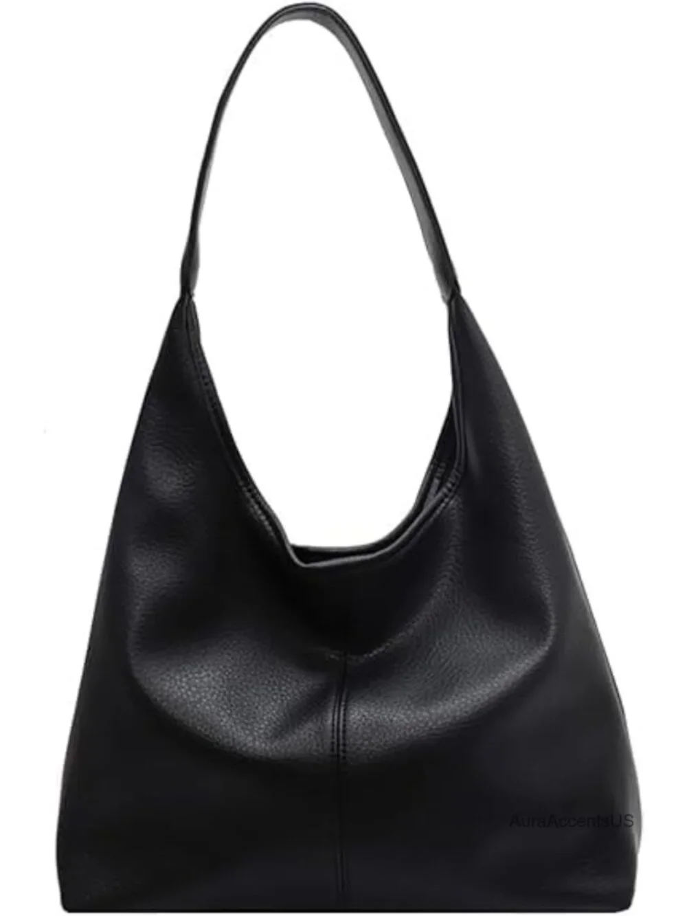 2-Pack Women's Slouchy Hobo Tote Bag Soft PU Leather Shoulder Purses Work